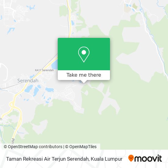 Taman Rekreasi Air Terjun Serendah map