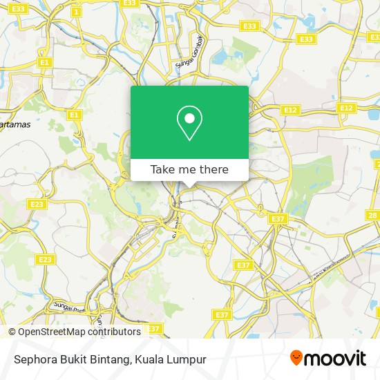 Sephora Bukit Bintang map