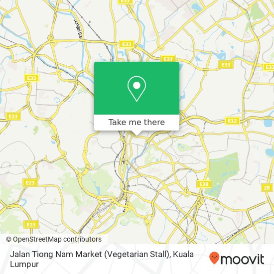 Peta Jalan Tiong Nam Market (Vegetarian Stall)