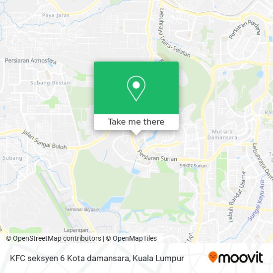 KFC seksyen 6 Kota damansara map