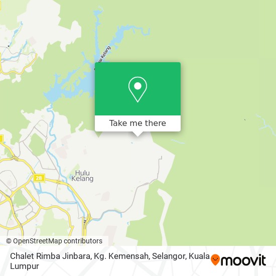 Peta Chalet Rimba Jinbara, Kg. Kemensah, Selangor