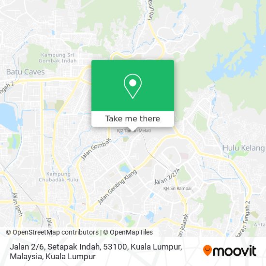 Peta Jalan 2 / 6, Setapak Indah, 53100, Kuala Lumpur, Malaysia