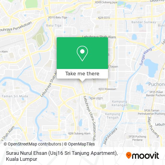 Surau Nurul Ehsan (Usj16 Sri Tanjung Apartment) map
