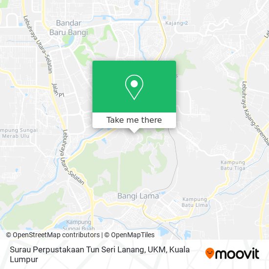 Surau Perpustakaan Tun Seri Lanang, UKM map