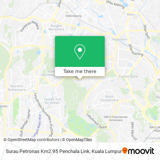 Peta Surau Petronas Km2.95 Penchala Link