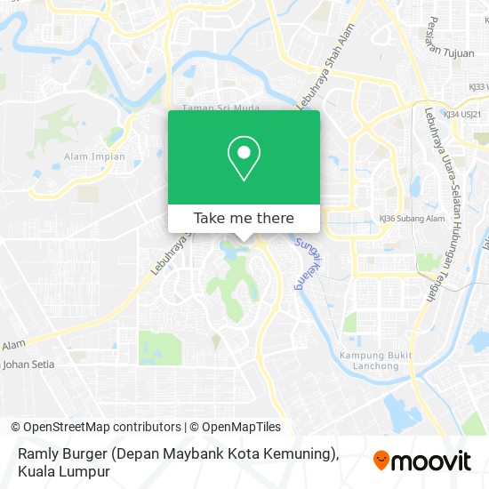 Peta Ramly Burger (Depan Maybank Kota Kemuning)