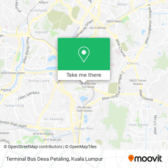 Terminal Bus Desa Petaling map