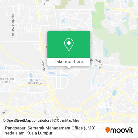 Pangsapuri Semarak Management Office (JMB), setia alam map