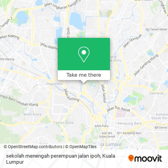 sekolah menengah perempuan jalan ipoh map