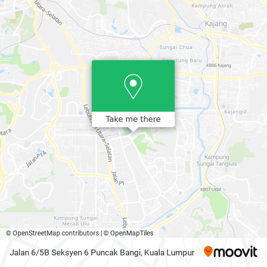 Peta Jalan 6 / 5B Seksyen 6 Puncak Bangi