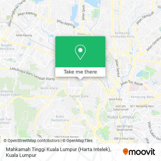 Mahkamah Tinggi Kuala Lumpur (Harta Intelek) map