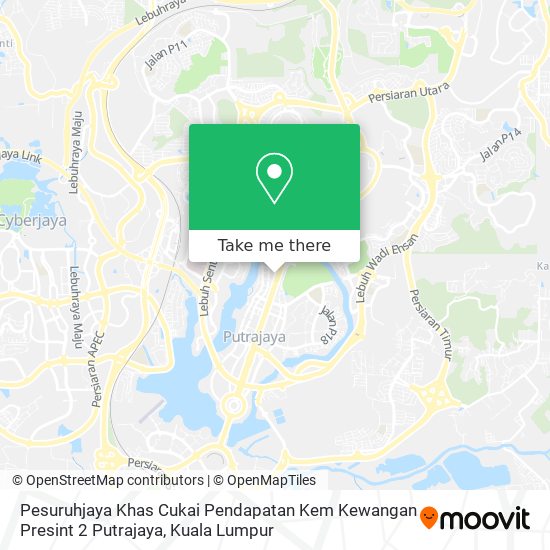 Pesuruhjaya Khas Cukai Pendapatan Kem Kewangan Presint 2 Putrajaya map