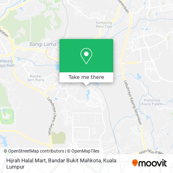 Peta Hijrah Halal Mart, Bandar Bukit Mahkota