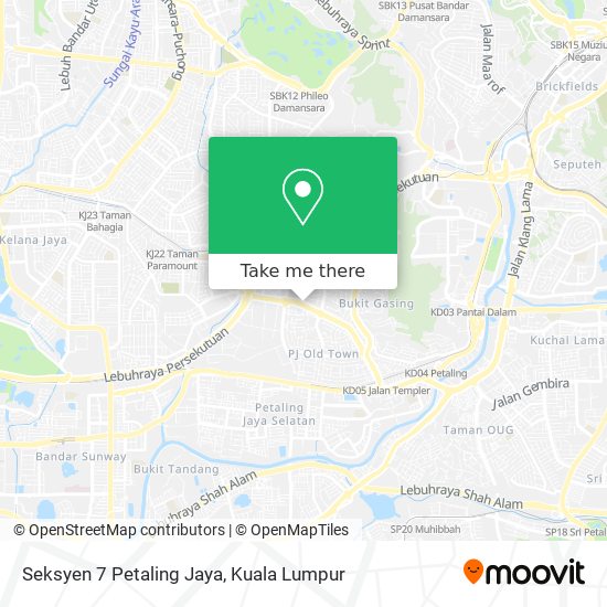 Peta Seksyen 7 Petaling Jaya