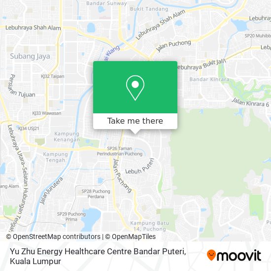 Peta Yu Zhu Energy Healthcare Centre Bandar Puteri