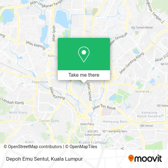 Depoh Emu Sentul map
