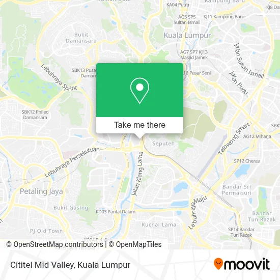 Cititel Mid Valley map