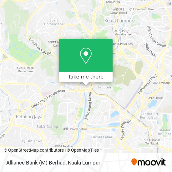 Alliance Bank (M) Berhad map