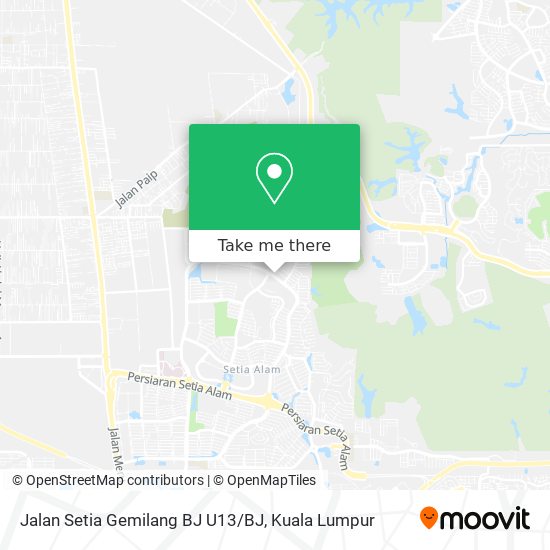 Jalan Setia Gemilang BJ U13/BJ map