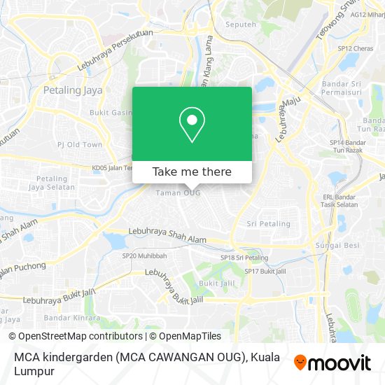 Peta MCA kindergarden (MCA CAWANGAN OUG)