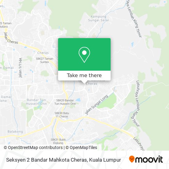 Seksyen 2 Bandar Mahkota Cheras map