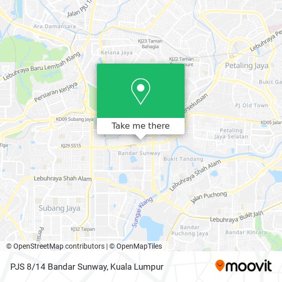 PJS 8/14 Bandar Sunway map