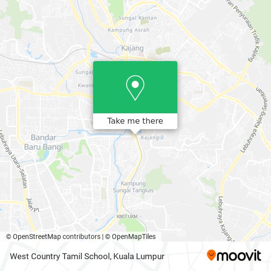 West Country  Tamil School map