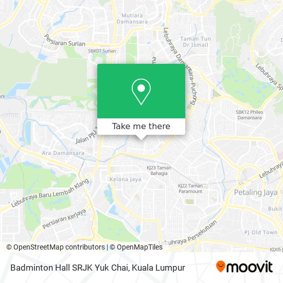 Peta Badminton Hall SRJK Yuk Chai
