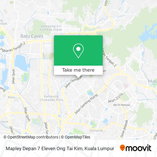 Mapley Depan 7 Eleven Ong Tai Kim map