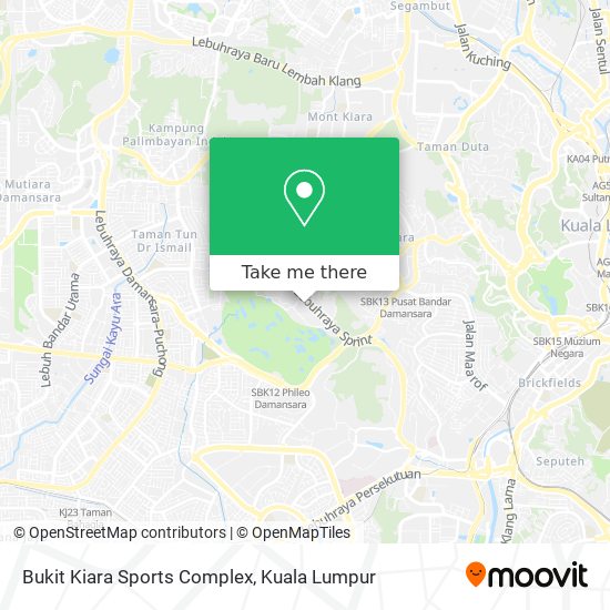 Peta Bukit Kiara Sports Complex