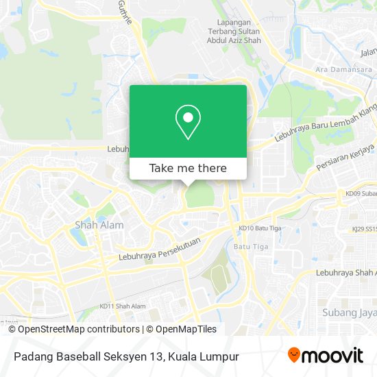 Peta Padang Baseball Seksyen 13