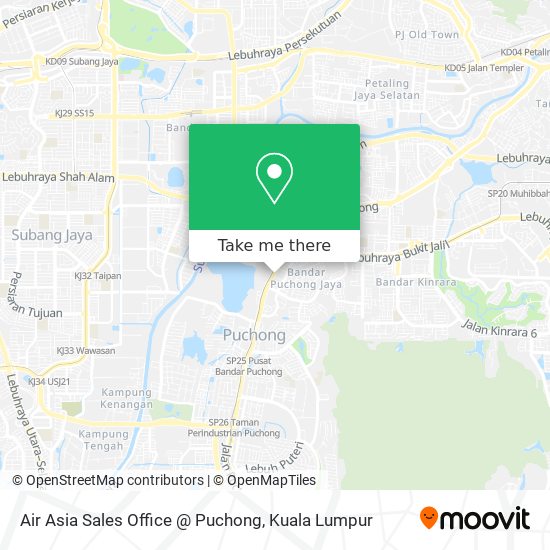 Air Asia Sales Office @ Puchong map