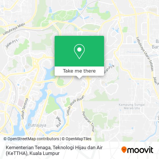 Peta Kementerian Tenaga, Teknologi Hijau dan Air (KeTTHA)