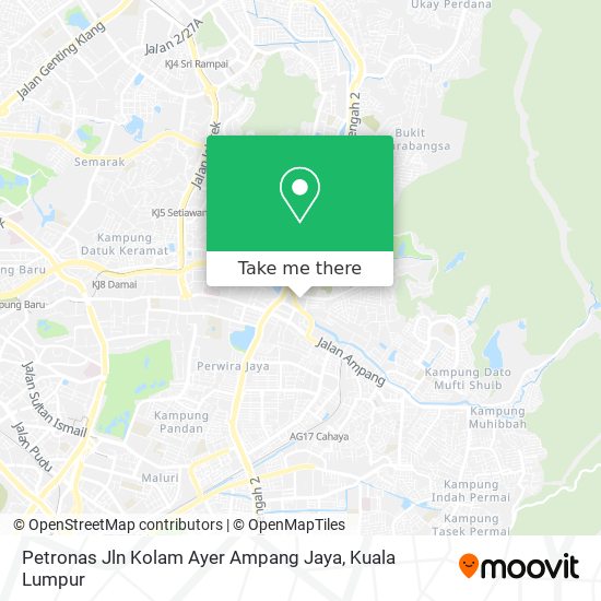 Petronas Jln Kolam Ayer Ampang Jaya map