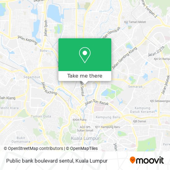 Public bank boulevard sentul map