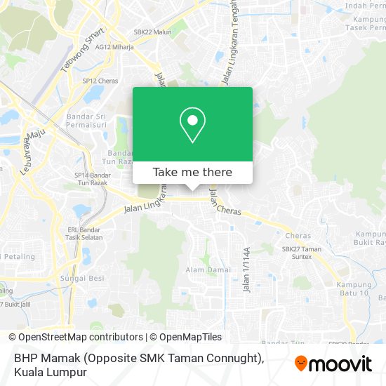 BHP Mamak (Opposite SMK Taman Connught) map
