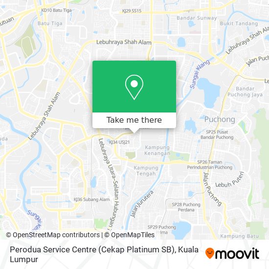 Peta Perodua Service Centre (Cekap Platinum SB)