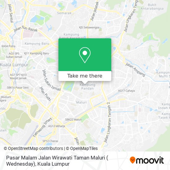 Pasar Malam Jalan Wirawati Taman Maluri ( Wednesday) map