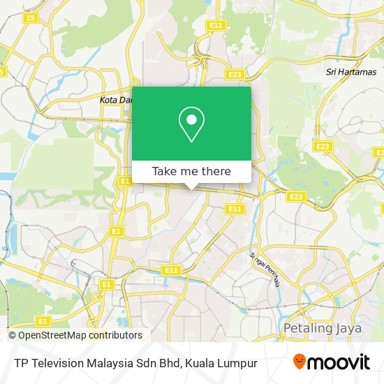 Peta TP Television Malaysia Sdn Bhd