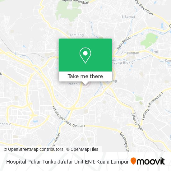 Peta Hospital Pakar Tunku Ja'afar Unit ENT