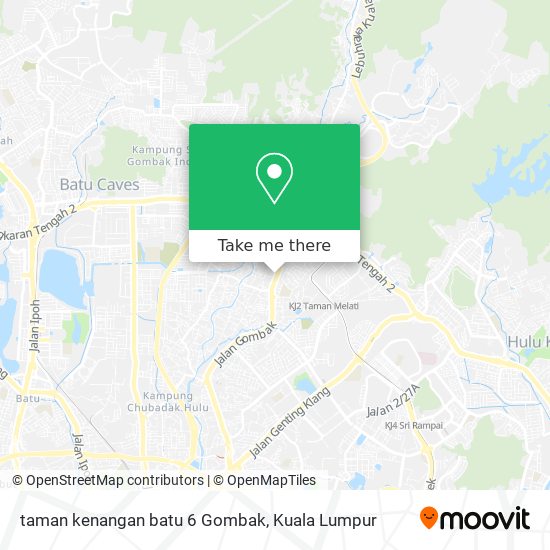 Peta taman kenangan batu 6 Gombak