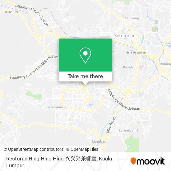 Peta Restoran Hing Hing Hing 兴兴兴茶餐室