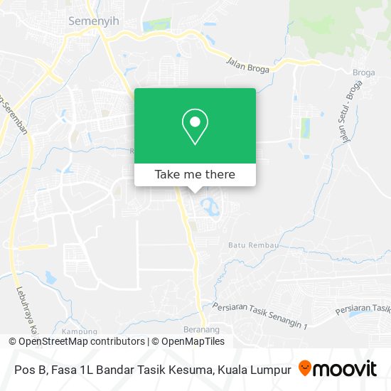 Pos B, Fasa 1L Bandar Tasik Kesuma map