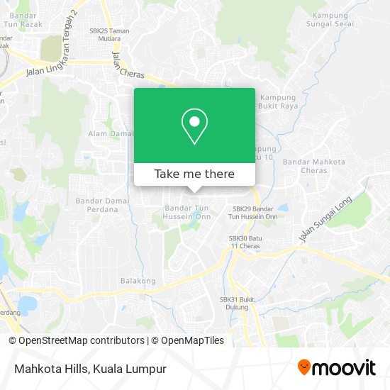 Mahkota Hills map