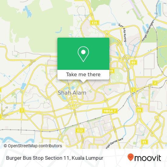 Burger Bus Stop Section 11 map