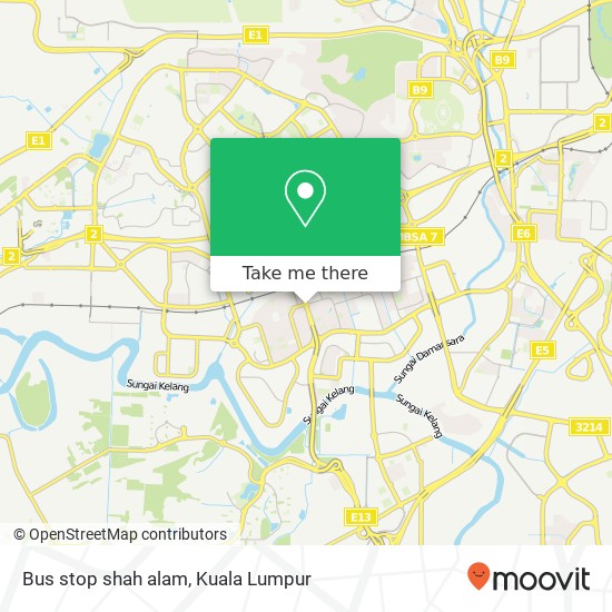 Bus stop shah alam map