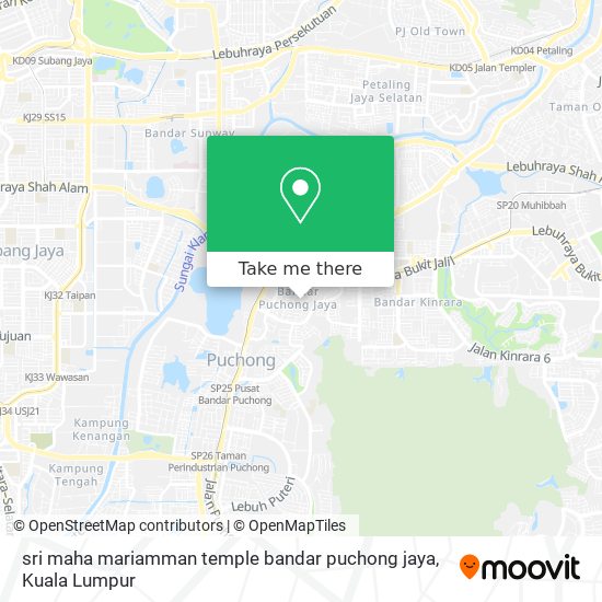 Peta sri maha mariamman temple bandar puchong jaya