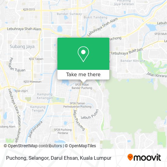 Peta Puchong, Selangor, Darul Ehsan