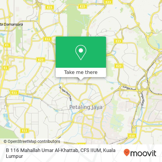 B 116 Mahallah Umar Al-Khattab, CFS IIUM map