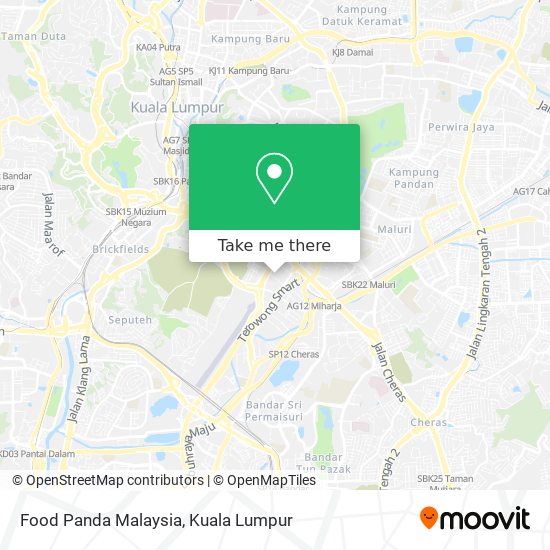Peta Food Panda Malaysia